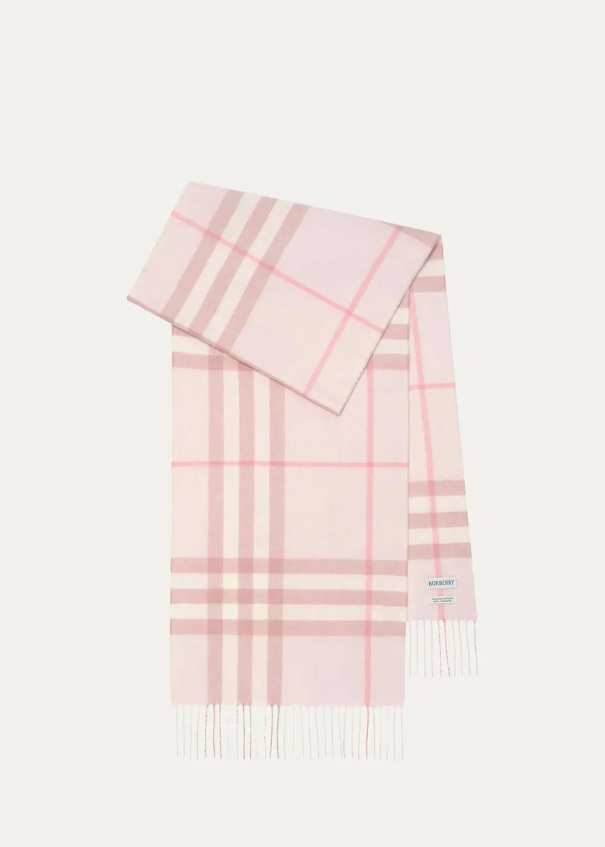 Burberry Check Cashmere Scarf | Thumbnail 2