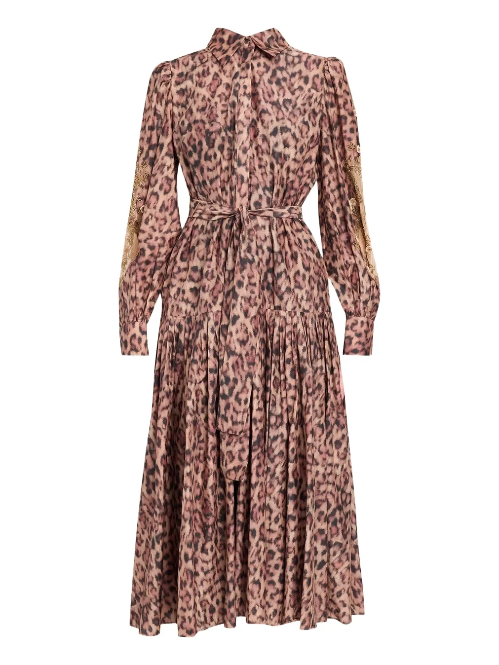 Kobi Halperin Jordy Beaded Animal-Print Midi Dress