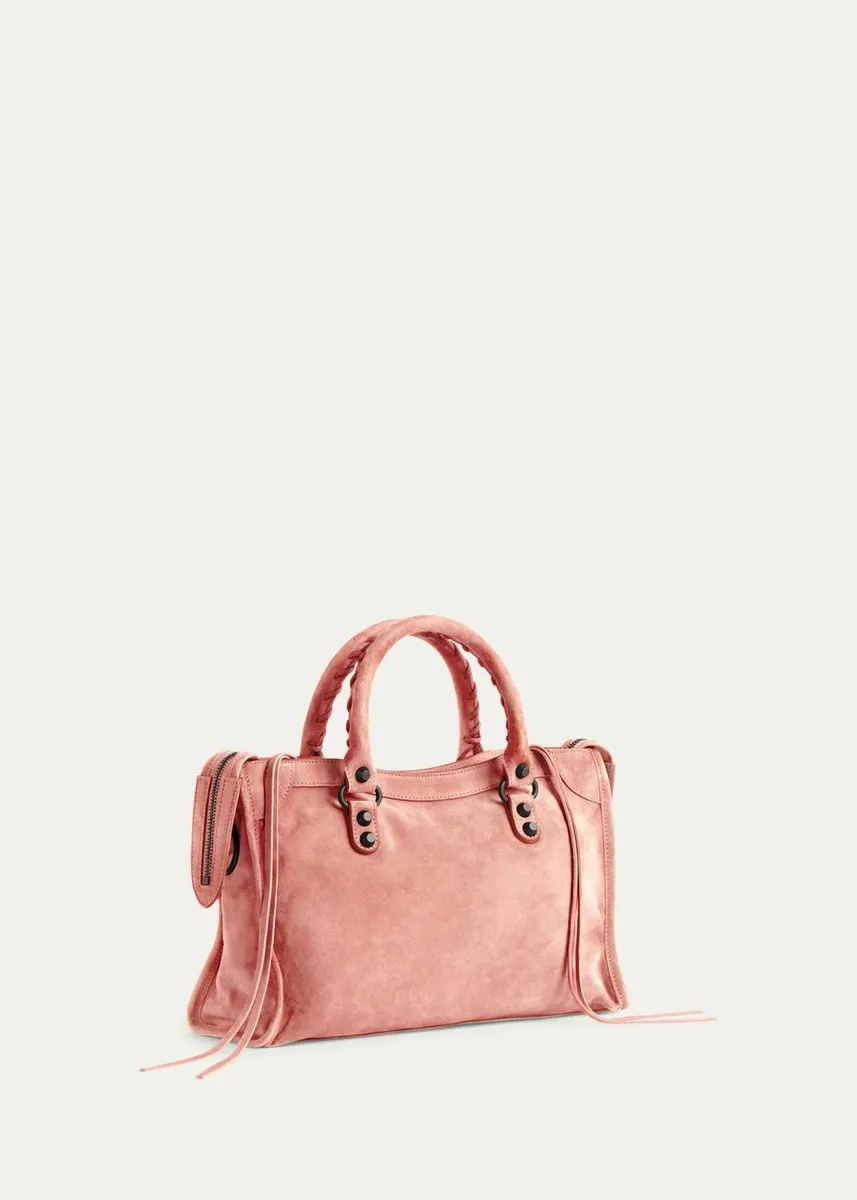 Balenciaga Le City Small Waxed Suede Top-Handle Bag | Thumbnail 2 Balenciaga Le City Small Waxed Suede Top-Handle Bag | Thumbnail 2