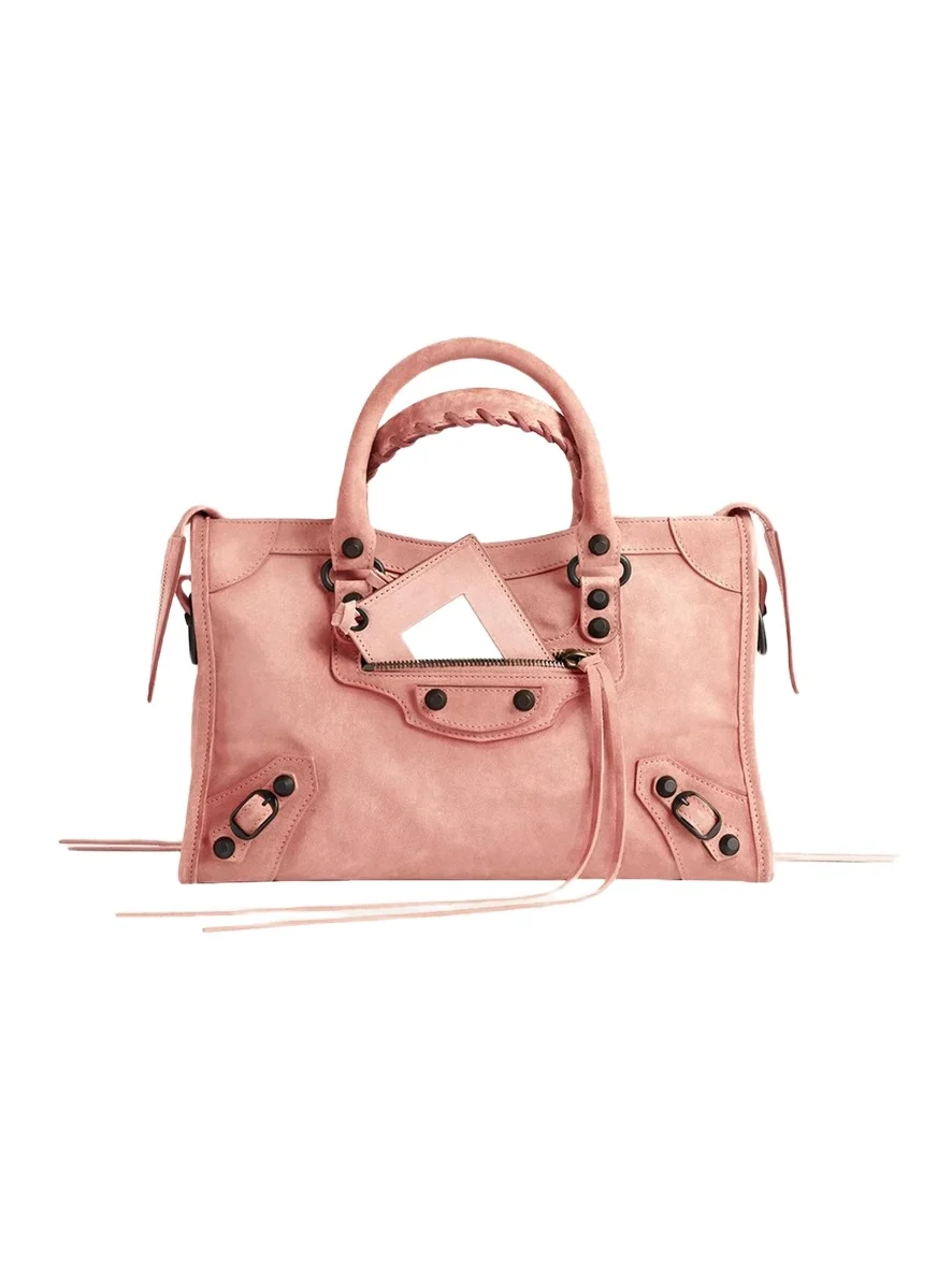 Le City Small Waxed Suede Top-Handle Bag Le City Small Waxed Suede Top-Handle Bag