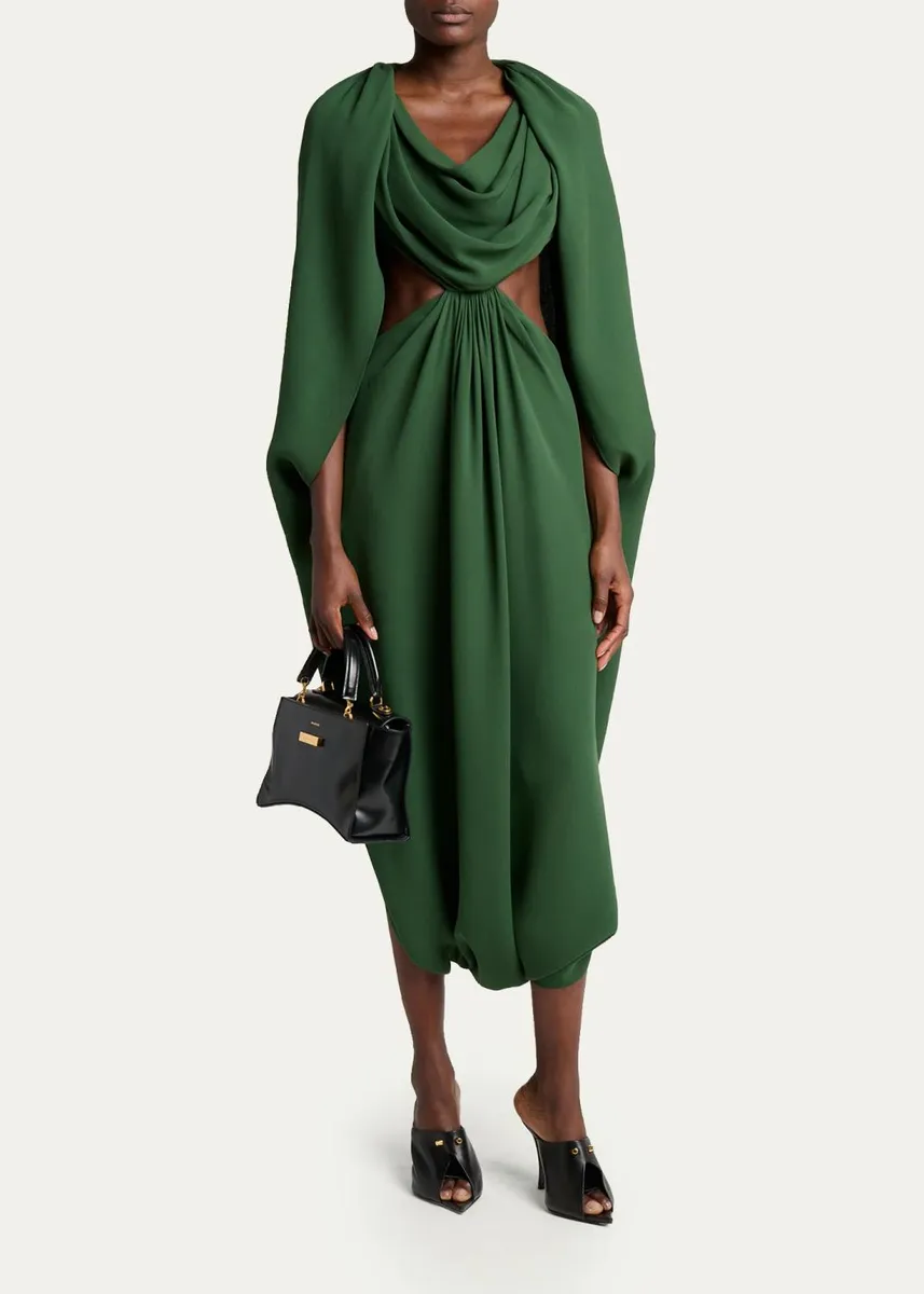 Balenciaga Cape Draped Dress | Thumbnail 2 Balenciaga Cape Draped Dress | Thumbnail 2