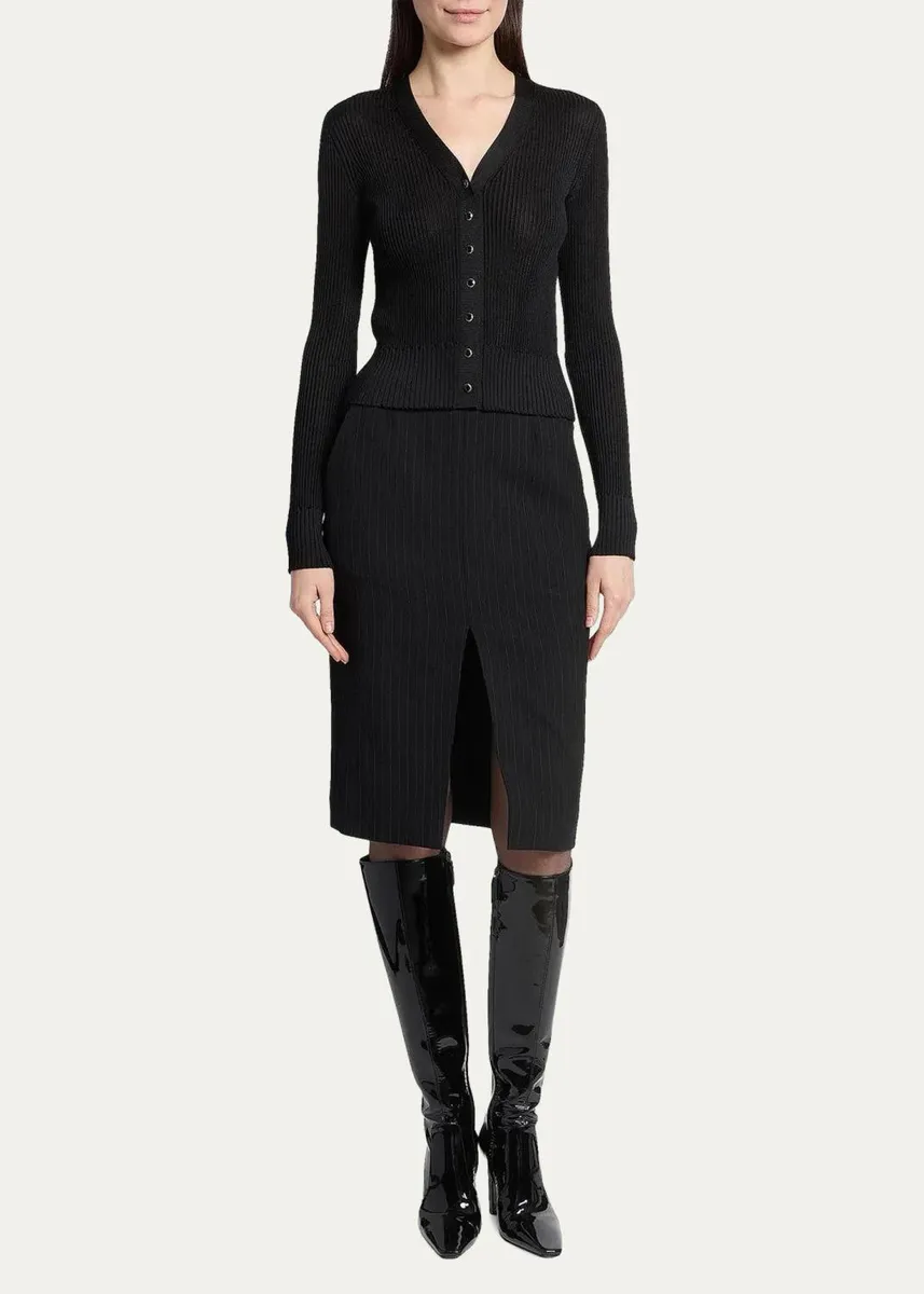 Saint Laurent Francoise Patent Leather Knee-High Boots | Thumbnail 3