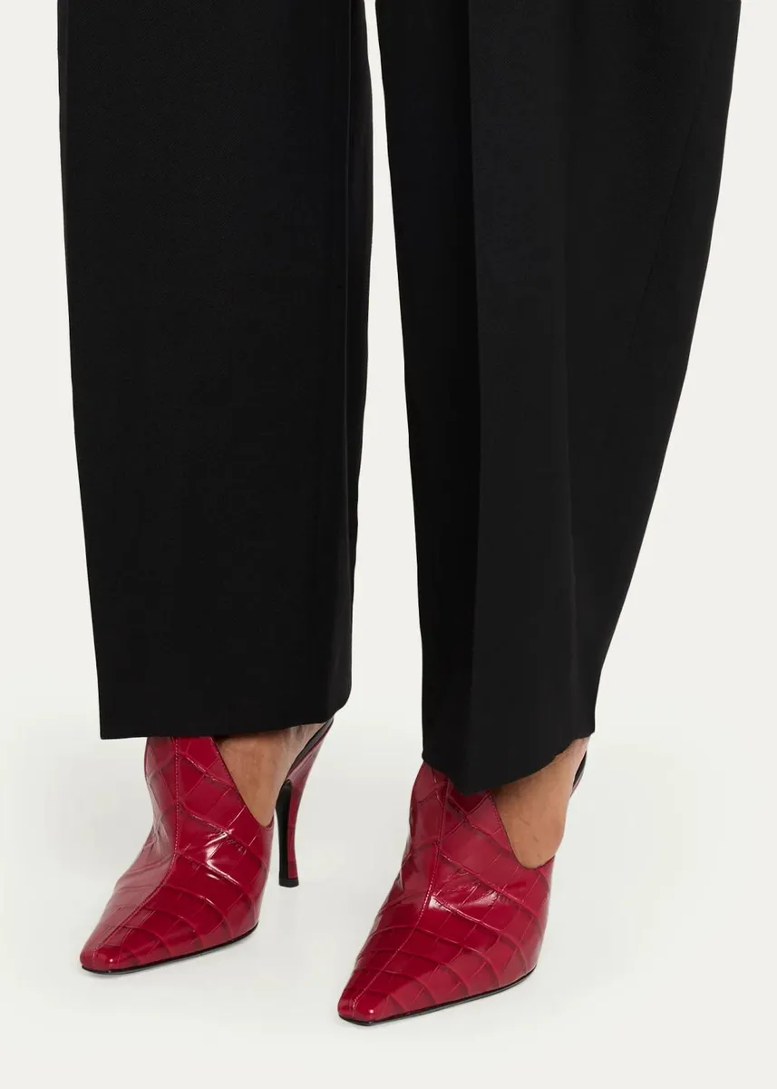 ALAÏA 100mm Court Croc-Embossed Leather Mules | Thumbnail 6 ALAÏA 100mm Court Croc-Embossed Leather Mules | Thumbnail 6