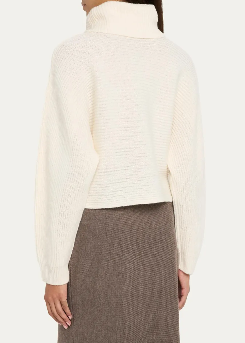 Simkhai Orlienne Ribbed Turtleneck Wrap Sweater | Thumbnail 4 Simkhai Orlienne Ribbed Turtleneck Wrap Sweater | Thumbnail 4