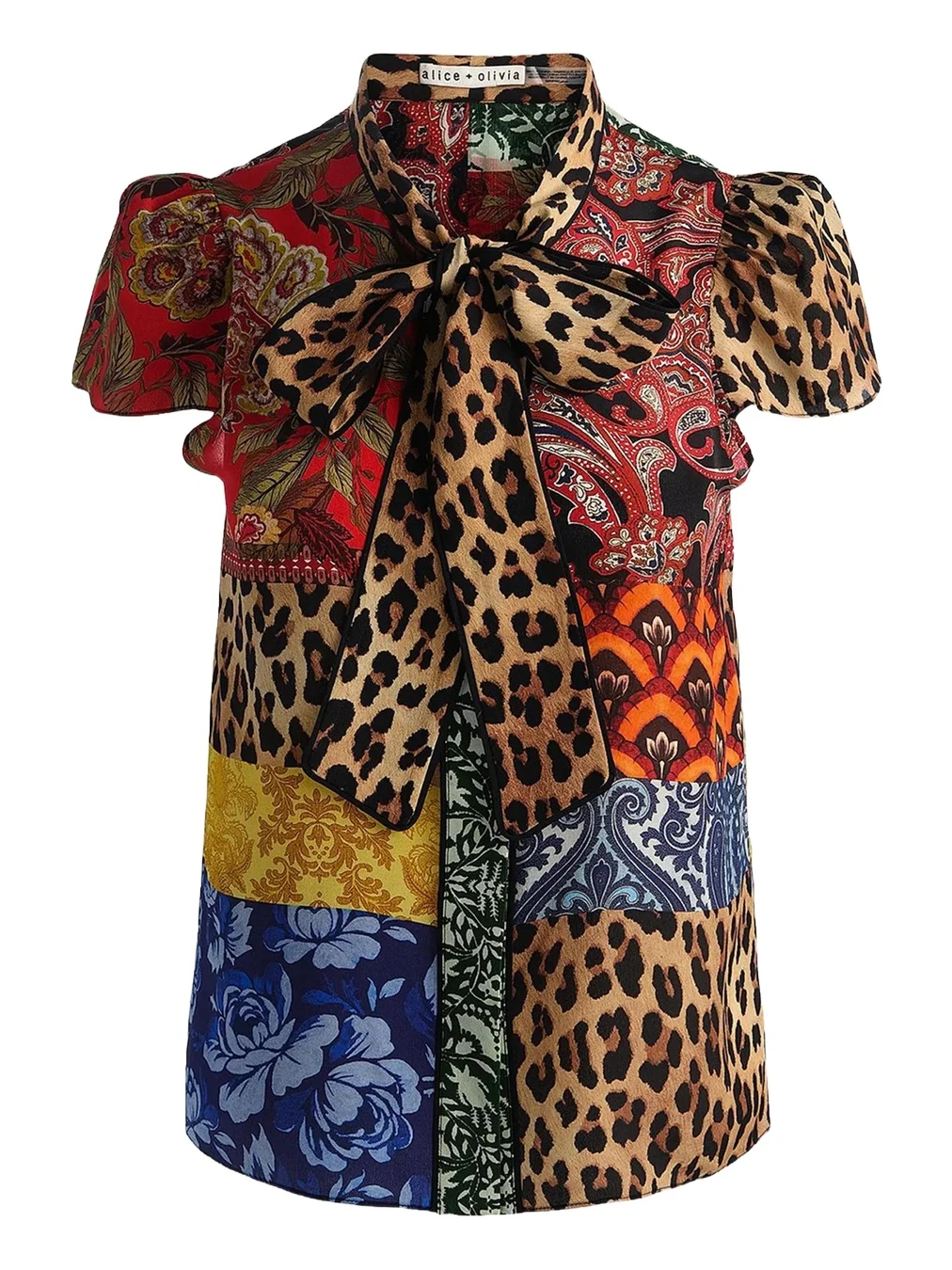 Jeannie Printed Silk Pussy-Bow Shirt Jeannie Printed Silk Pussy-Bow Shirt