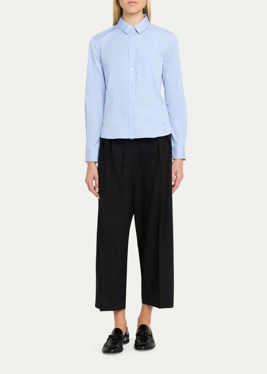 HIGH SPORT Cotton Woven Poplin Button-Down Shirt | Thumbnail 2