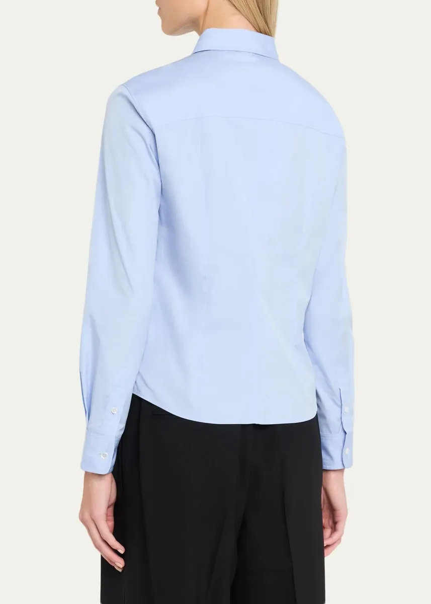 HIGH SPORT Cotton Woven Poplin Button-Down Shirt | Thumbnail 3