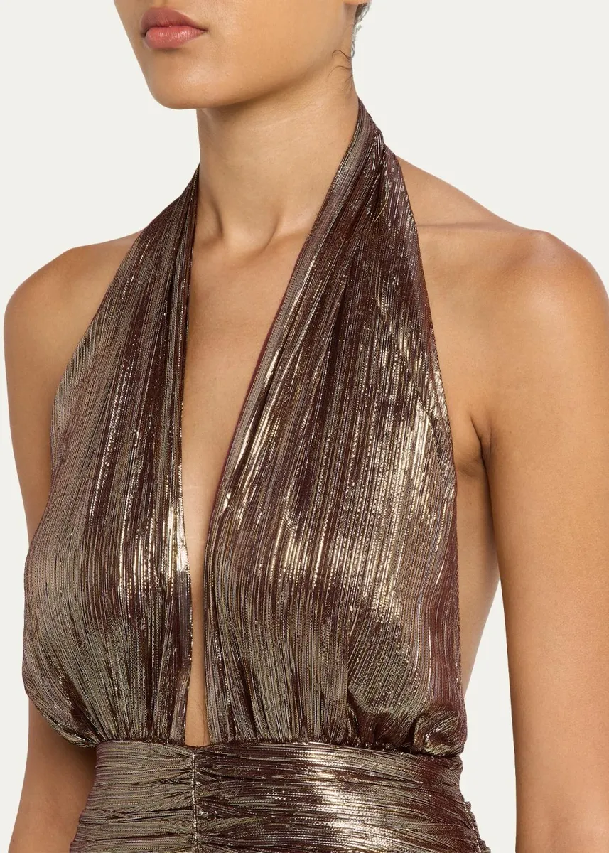 Ramy Brook Aurora Metallic Halterneck Gown | Thumbnail 5 Ramy Brook Aurora Metallic Halterneck Gown | Thumbnail 5