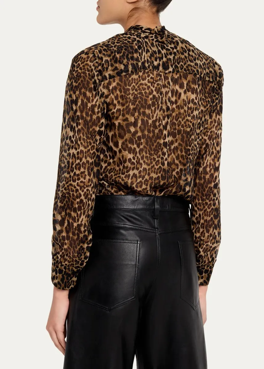 Nili Lotan Janese Paisley Silk Neck-Scarf Blouse | Thumbnail 7