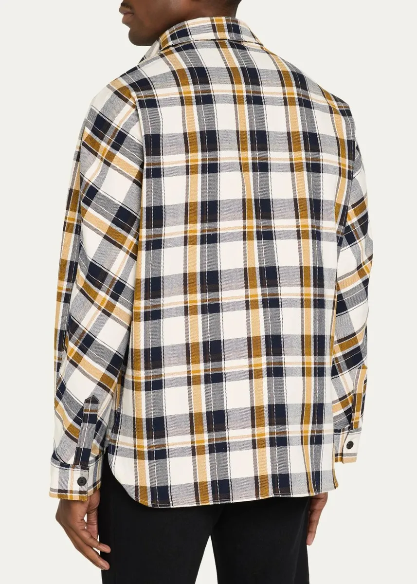 Givenchy Men's Couture Seam Checked Cotton Overshirt | Thumbnail 3 Givenchy Men's Couture Seam Checked Cotton Overshirt | Thumbnail 3