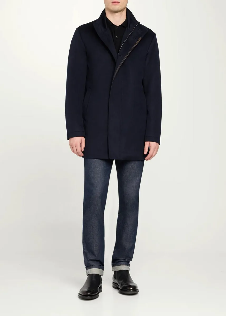 Cesare Attolini Men's Cashmere Stand-Collar Car Coat | Thumbnail 2 Cesare Attolini Men's Cashmere Stand-Collar Car Coat | Thumbnail 2