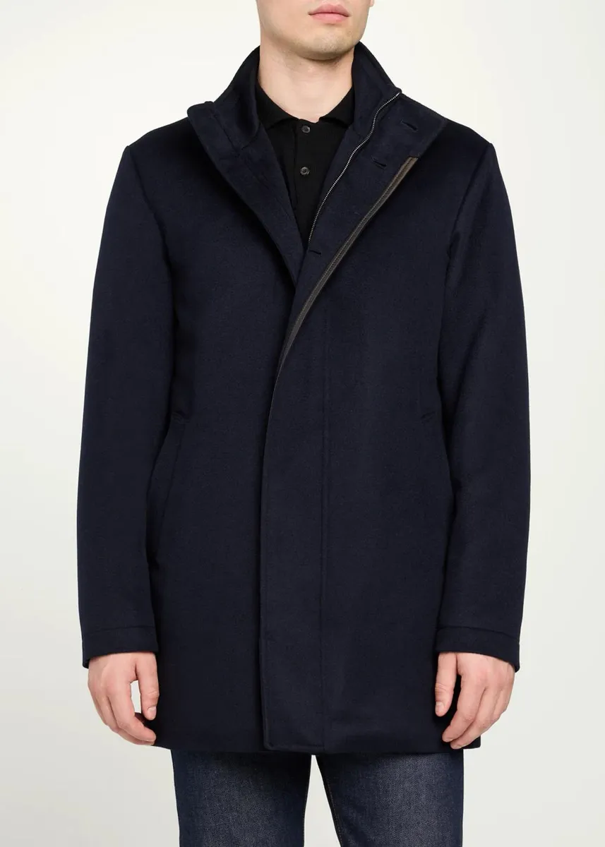Cesare Attolini Men's Cashmere Stand-Collar Car Coat | Thumbnail 4 Cesare Attolini Men's Cashmere Stand-Collar Car Coat | Thumbnail 4