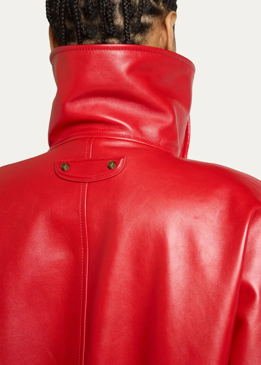 Balenciaga High Collar Leather Jacket | Thumbnail 5 Balenciaga High Collar Leather Jacket | Thumbnail 5