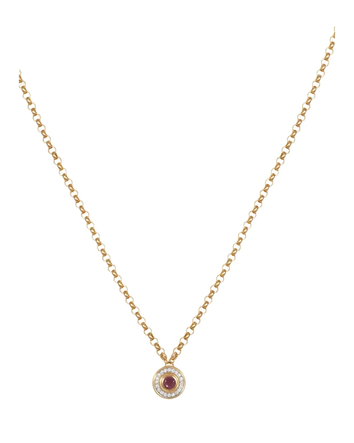 18K Mini Mimmete Necklace with Amethyst and Diamonds 18K Mini Mimmete Necklace with Amethyst and Diamonds