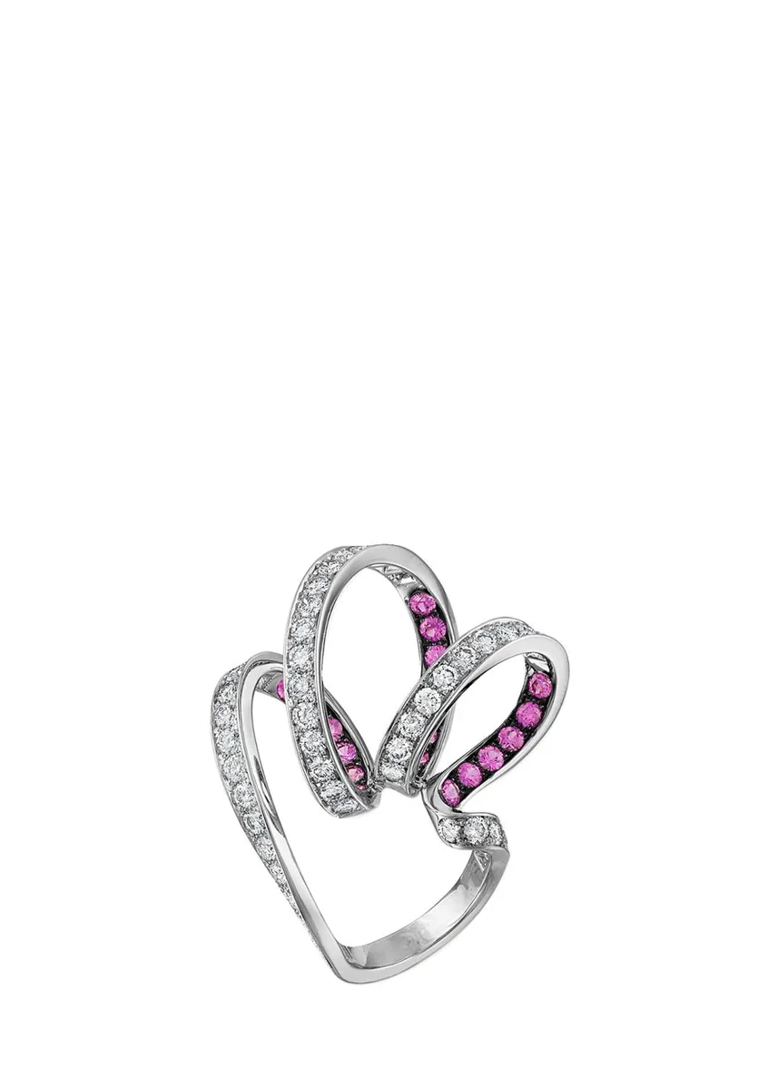 Reza Ruban Blackened 18K White Gold Pink Sapphire and Diamond Ring | Thumbnail 3 Reza Ruban Blackened 18K White Gold Pink Sapphire and Diamond Ring | Thumbnail 3