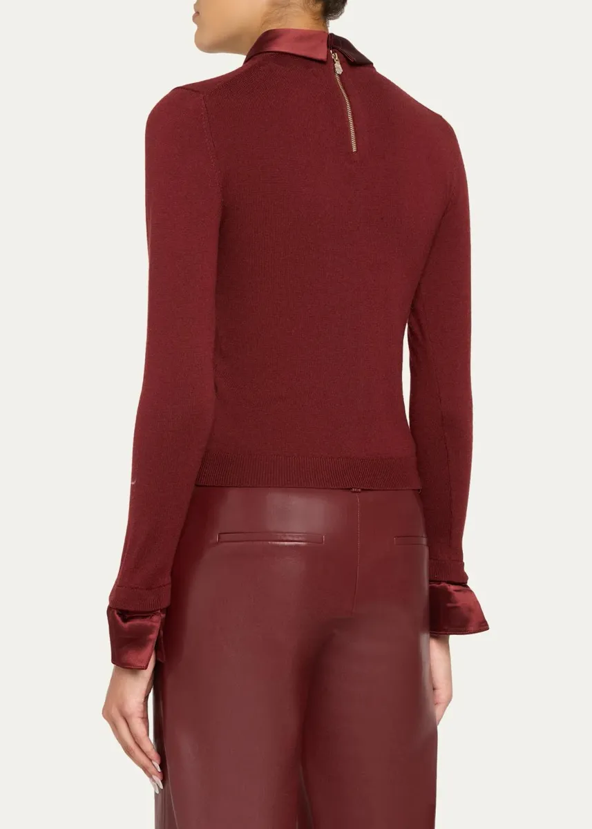 Alice + Olivia Porla Removable-Collar Merino Wool Sweater | Thumbnail 3 Alice + Olivia Porla Removable-Collar Merino Wool Sweater | Thumbnail 3