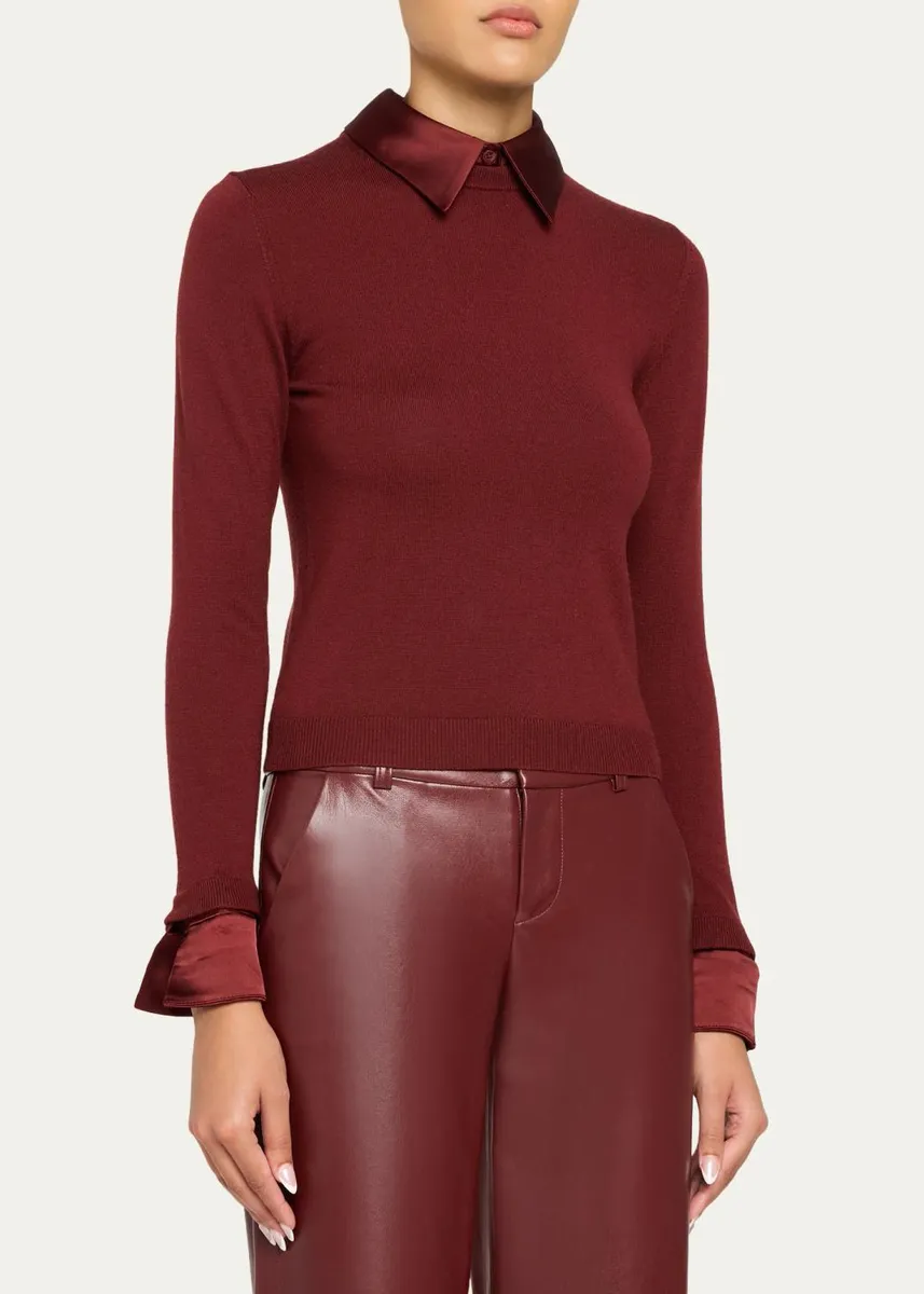 Alice + Olivia Porla Removable-Collar Merino Wool Sweater | Thumbnail 4 Alice + Olivia Porla Removable-Collar Merino Wool Sweater | Thumbnail 4