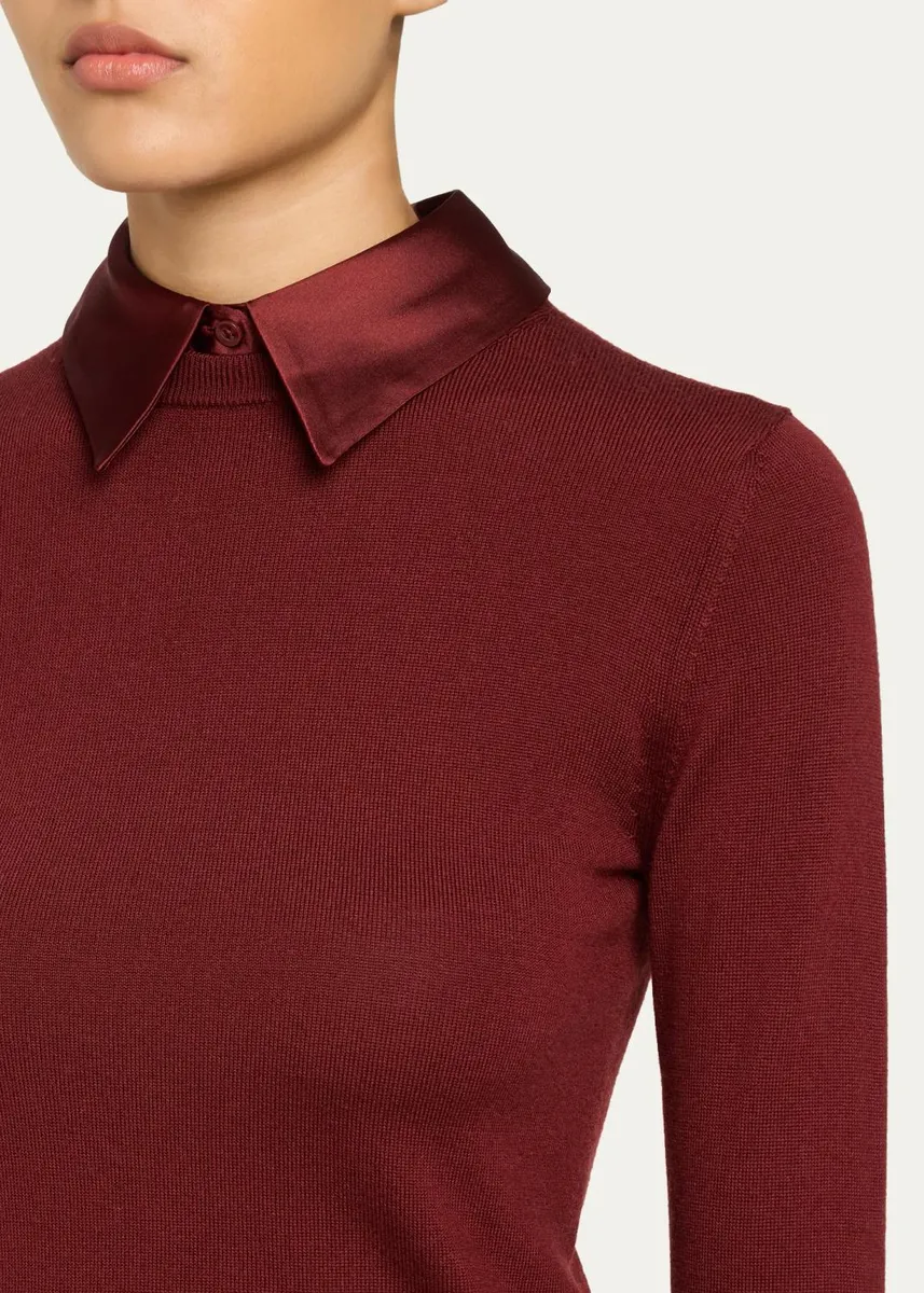Alice + Olivia Porla Removable-Collar Merino Wool Sweater | Thumbnail 5 Alice + Olivia Porla Removable-Collar Merino Wool Sweater | Thumbnail 5
