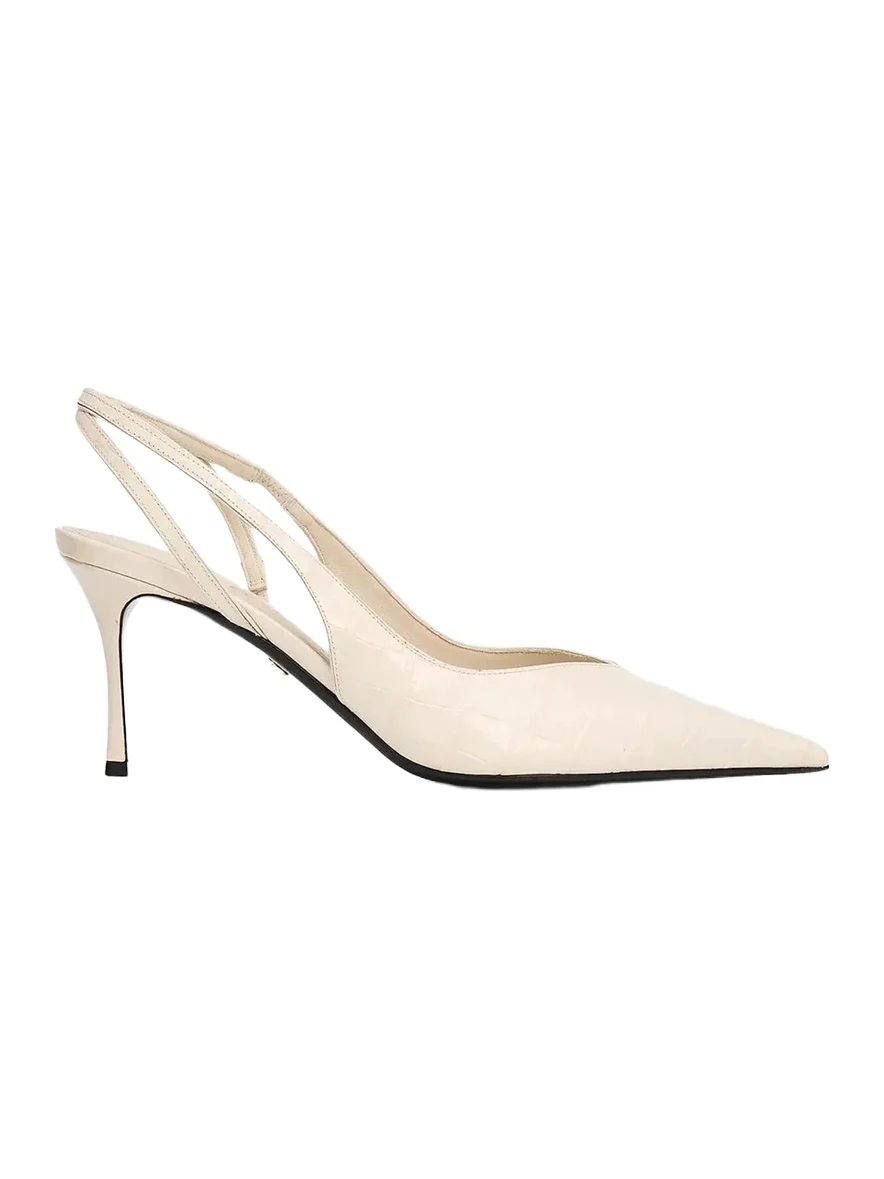 Ferragamo Dafne 70MM Croc-Embossed Slingback Pumps