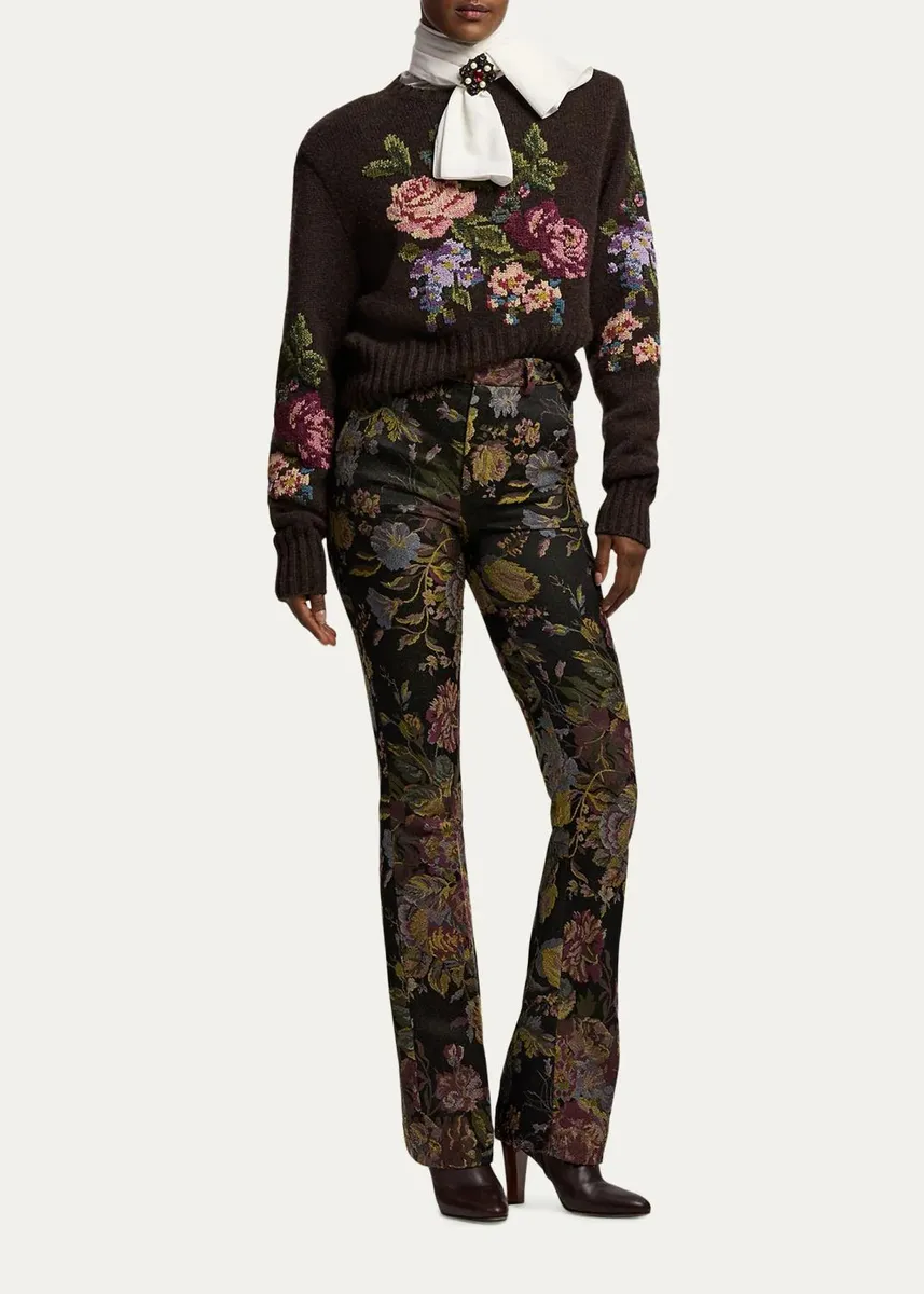 Ralph Lauren Collection Wrigley II Floral Jacquard Pants | Thumbnail 2 Ralph Lauren Collection Wrigley II Floral Jacquard Pants | Thumbnail 2