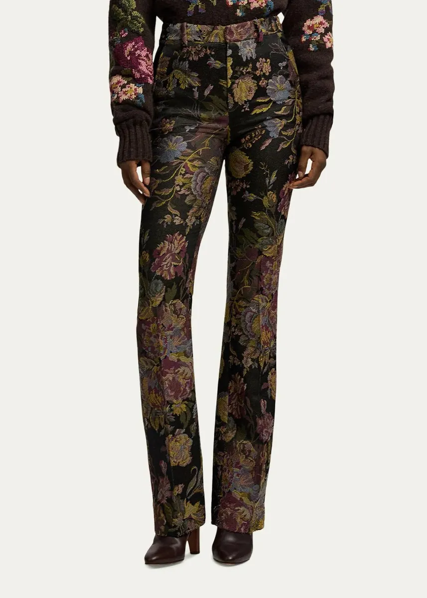 Ralph Lauren Collection Wrigley II Floral Jacquard Pants | Thumbnail 4 Ralph Lauren Collection Wrigley II Floral Jacquard Pants | Thumbnail 4