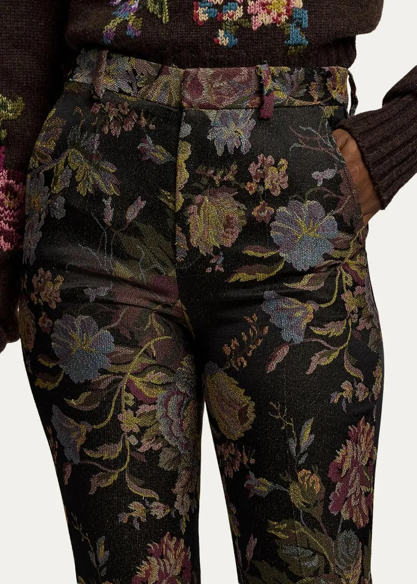 Ralph Lauren Collection Wrigley II Floral Jacquard Pants | Thumbnail 5 Ralph Lauren Collection Wrigley II Floral Jacquard Pants | Thumbnail 5