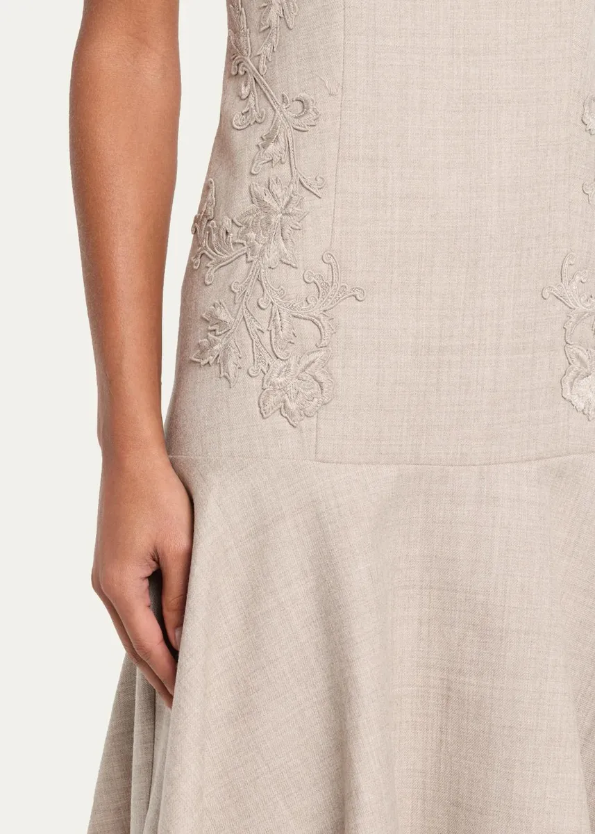 Kobi Halperin Tate Wool Drop-Waist Knee-Length Dress | Thumbnail 5