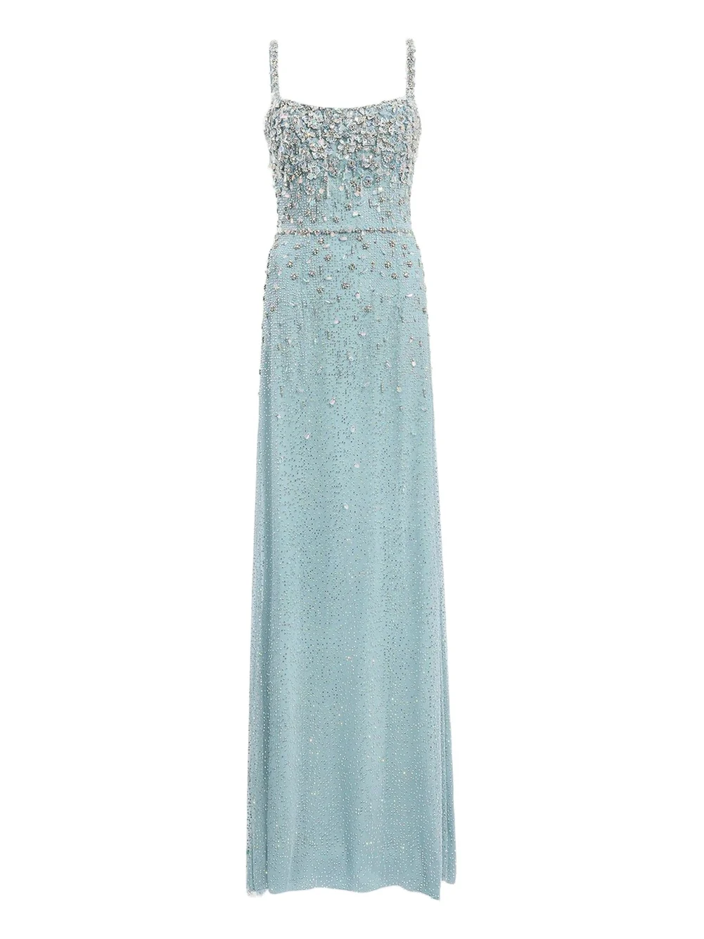 Jenny Packham Solstice Degrade Embellished Sleeveless Column Gown
