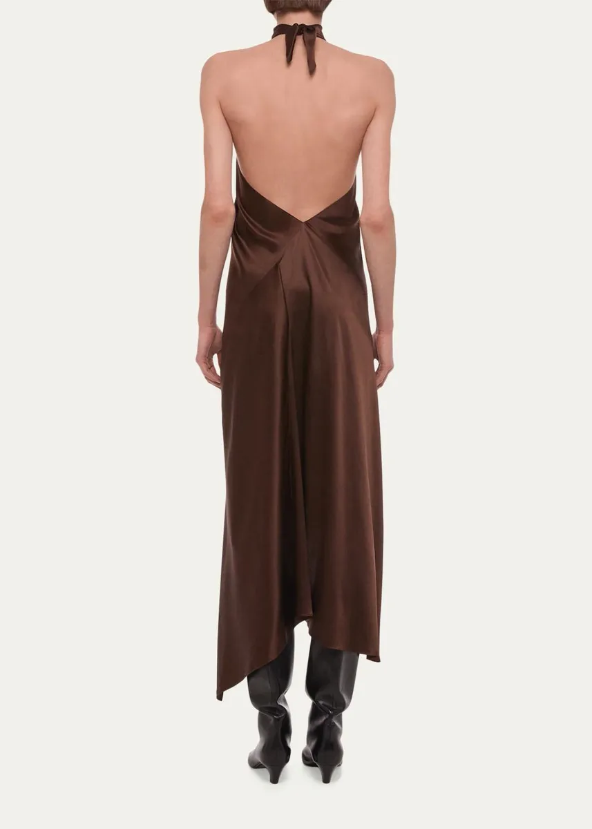 Helmut Lang Silk Halterneck Midi Dress | Thumbnail 3 Helmut Lang Silk Halterneck Midi Dress | Thumbnail 3