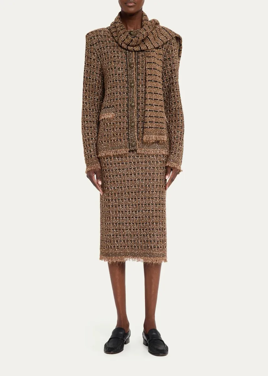 Kobi Halperin Juliette Metallic Tweed Knit Midi Skirt | Thumbnail 2 Kobi Halperin Juliette Metallic Tweed Knit Midi Skirt | Thumbnail 2