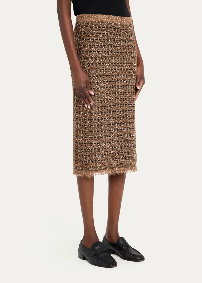 Kobi Halperin Juliette Metallic Tweed Knit Midi Skirt | Thumbnail 4 Kobi Halperin Juliette Metallic Tweed Knit Midi Skirt | Thumbnail 4