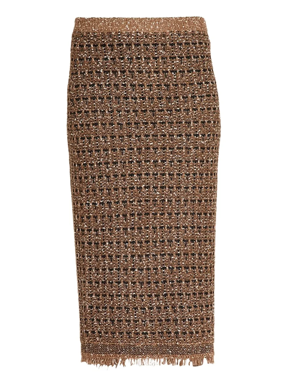 Kobi Halperin Juliette Metallic Tweed Knit Midi Skirt