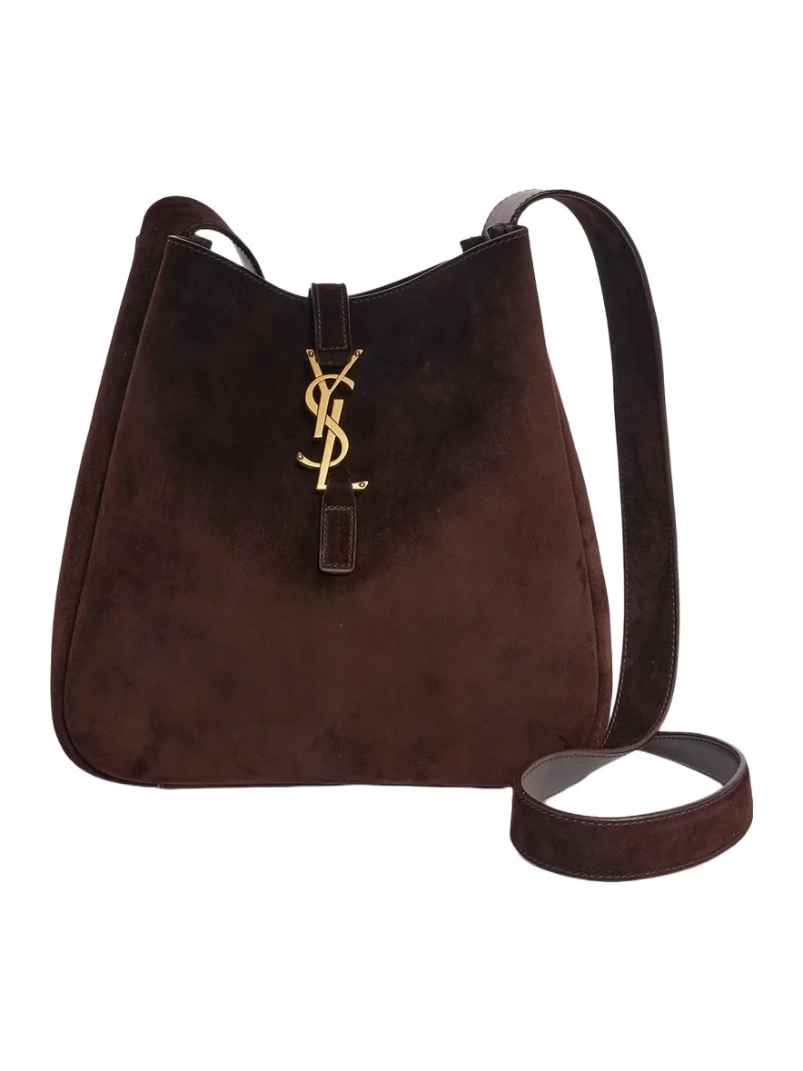 Le 5 À 7 Logo Suede Crossbody Bag Le 5 À 7 Logo Suede Crossbody Bag