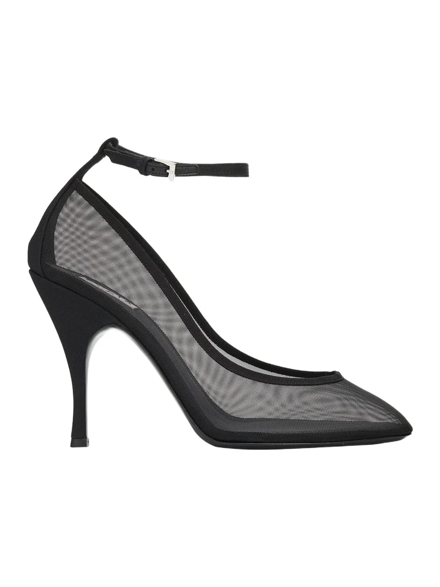 ALAÏA 100mm Mesh Ankle-Strap Pumps