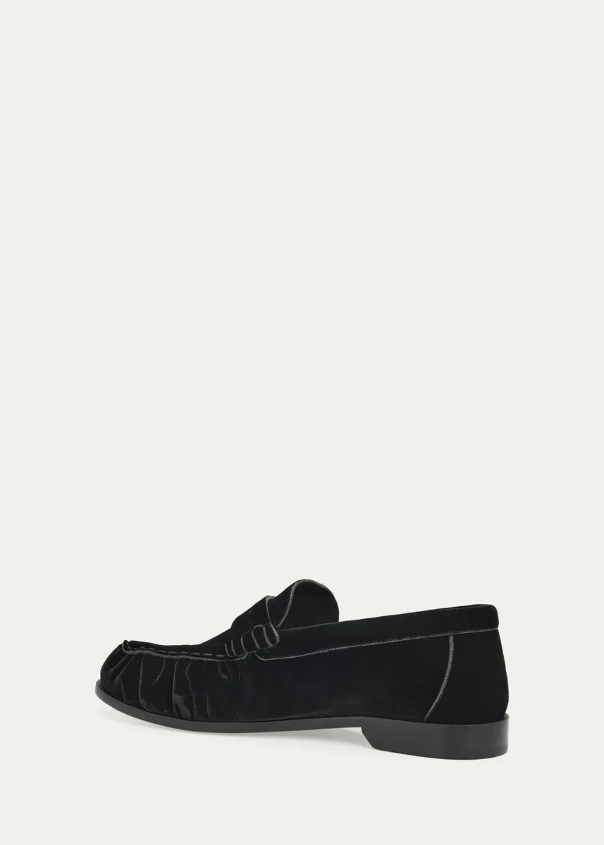 Saint Laurent Le Loafers in Velvet | Thumbnail 4