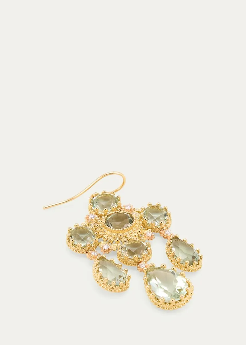Mellerio 18K Yellow Gold Pierreries Green Girandole Earrings | Thumbnail 3 Mellerio 18K Yellow Gold Pierreries Green Girandole Earrings | Thumbnail 3