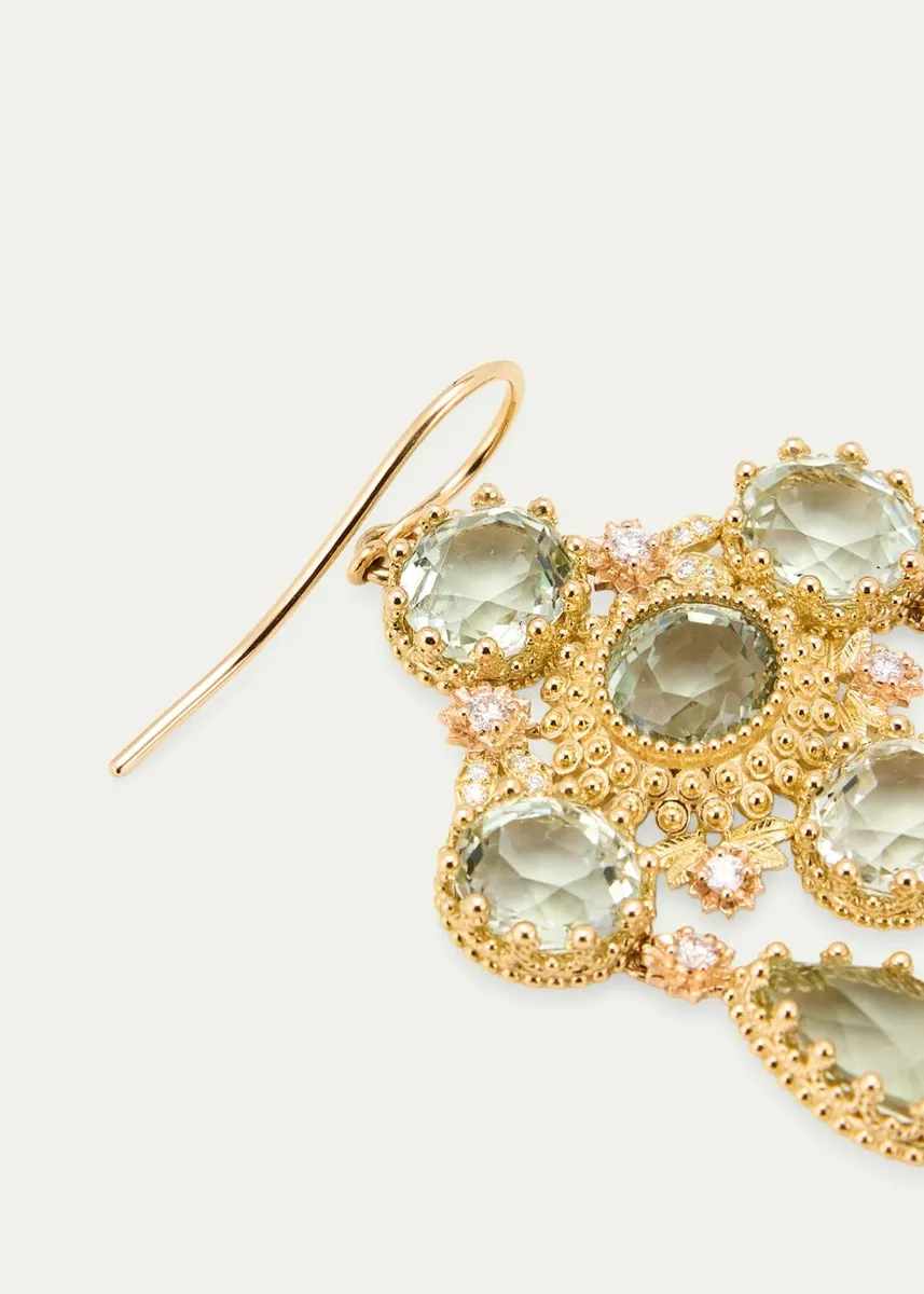 Mellerio 18K Yellow Gold Pierreries Green Girandole Earrings | Thumbnail 4 Mellerio 18K Yellow Gold Pierreries Green Girandole Earrings | Thumbnail 4