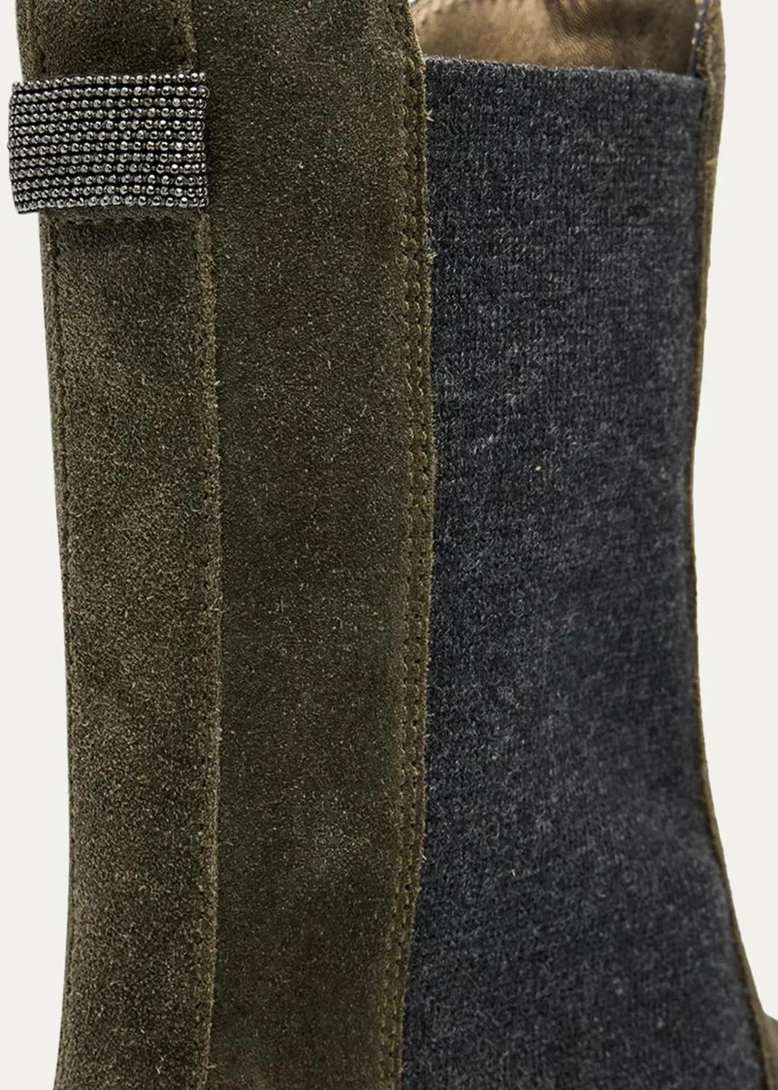 Brunello Cucinelli Suede Combat Boots | Thumbnail 5 Brunello Cucinelli Suede Combat Boots | Thumbnail 5