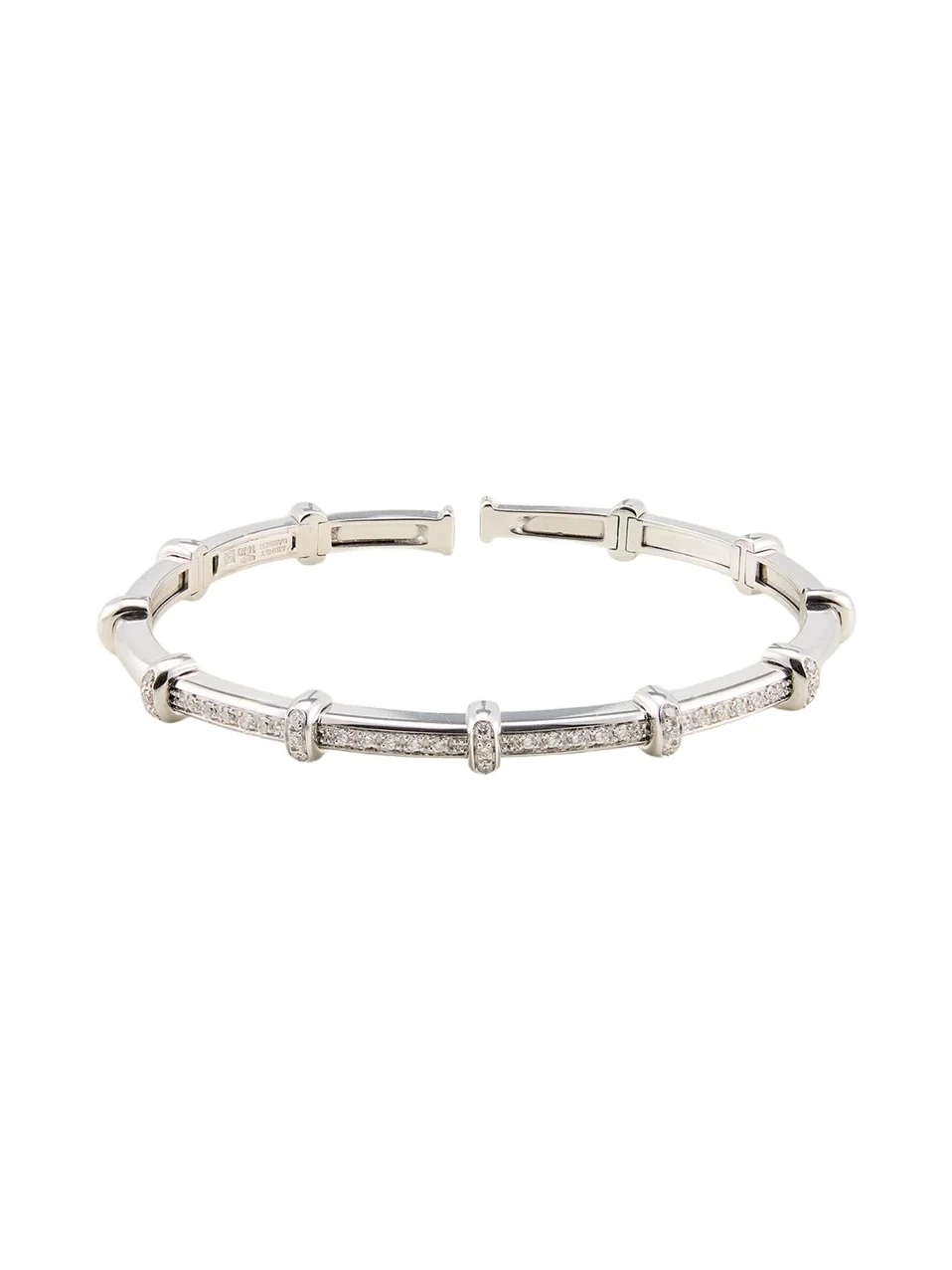 SIDNEY GARBER 18K White Gold Diamond Spring Bracelet