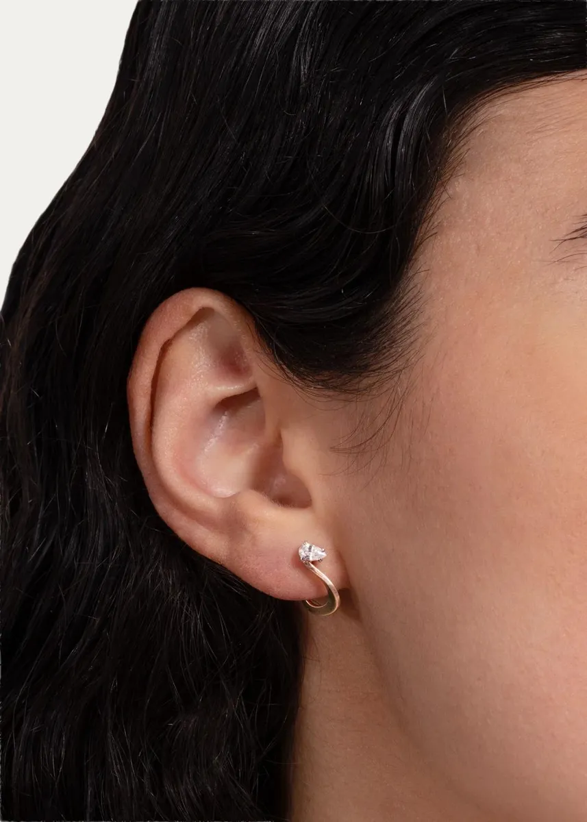 Marie Mas 18K Diamond Pear Nova Earrings | Thumbnail 2