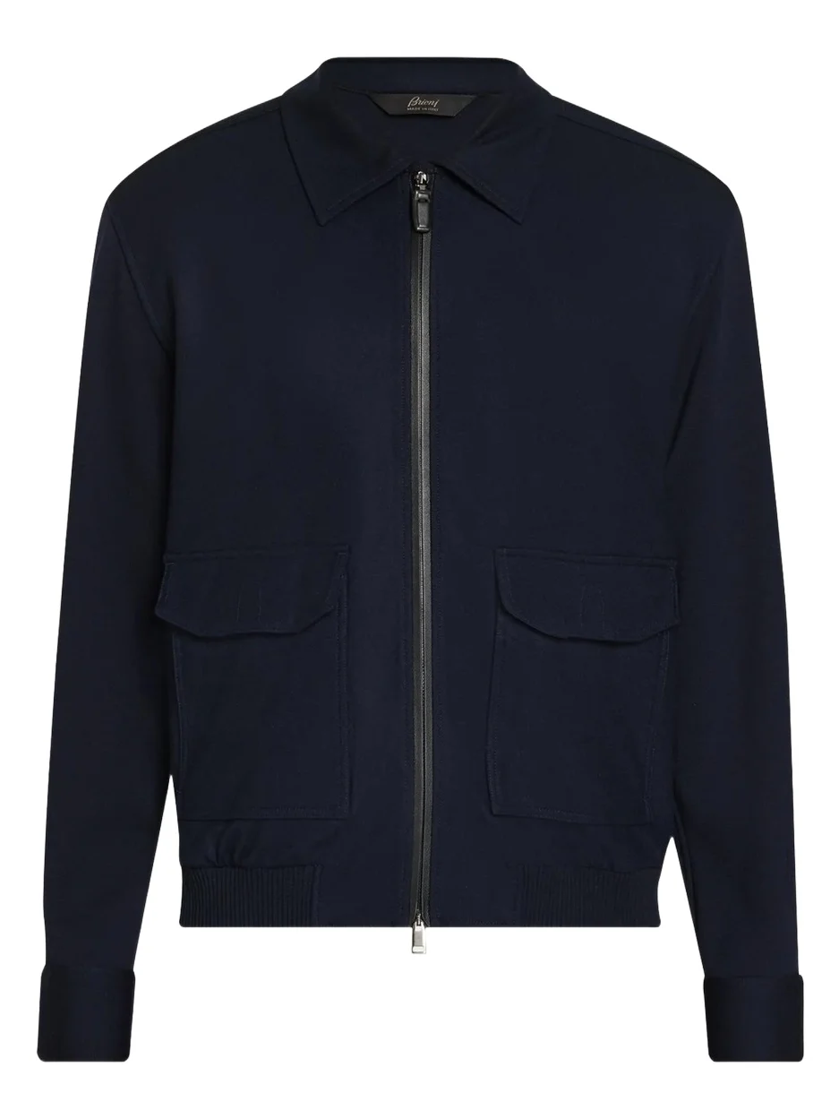 Men's Wool Jersey Full-Zip Blouson