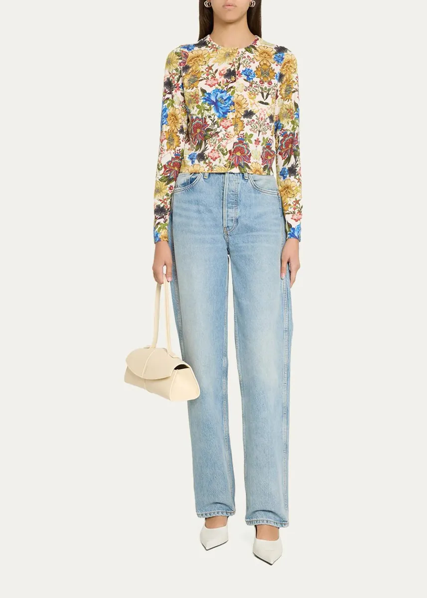 Alice + Olivia Carson Floral Cotton-Blend Cardigan | Thumbnail 2 Alice + Olivia Carson Floral Cotton-Blend Cardigan | Thumbnail 2
