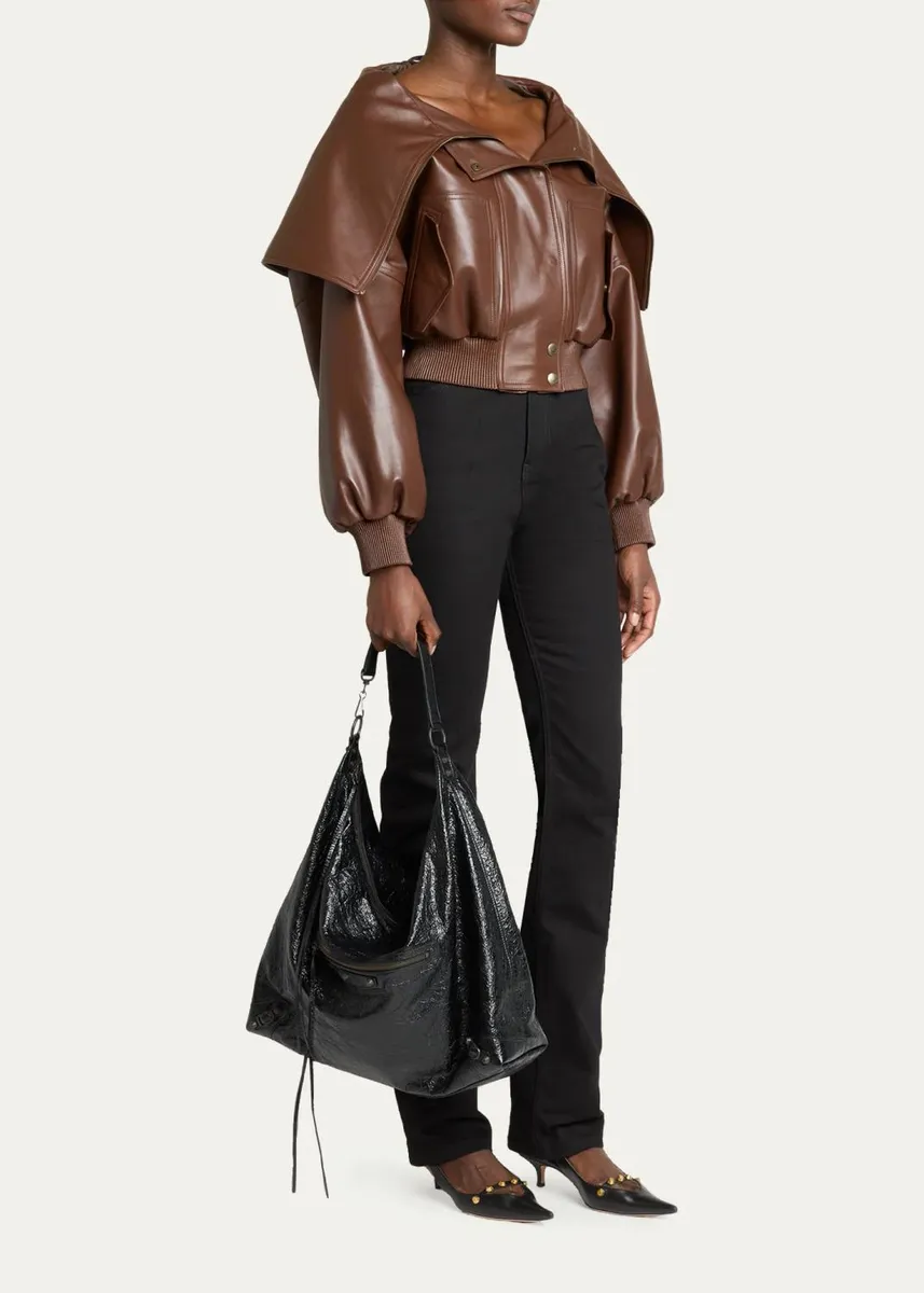 Balenciaga Le City Large Arena Leather Hobo Bag | Thumbnail 5 Balenciaga Le City Large Arena Leather Hobo Bag | Thumbnail 5