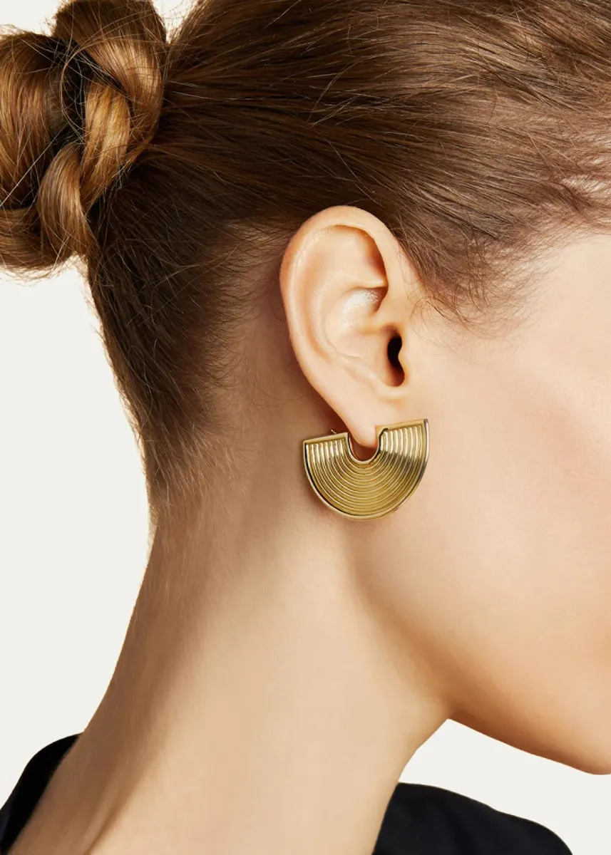 Futura Jewelry 14K Deity Half-Hoop Earrings | Thumbnail 2 Futura Jewelry 14K Deity Half-Hoop Earrings | Thumbnail 2