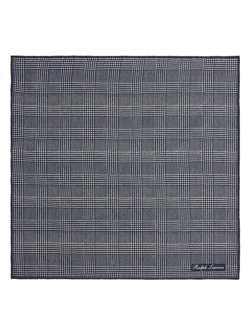Ralph Lauren Purple Label Men's Plaid Cashmere-Silk Pocket Square