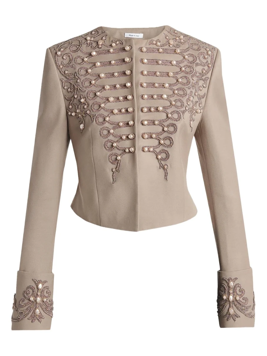 Embroidered Single-Breasted Military Jacket Embroidered Single-Breasted Military Jacket