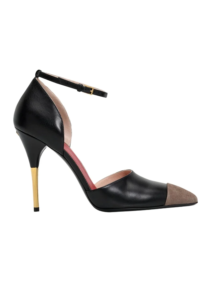 Valentino Garavani 105mm Sinead Leather Cap-Toe d'Orsay Pumps