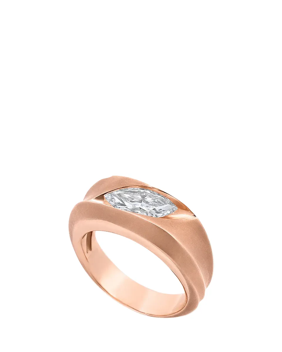 Reza Moon 18K Rose Gold Diamond Stretch Ring | Thumbnail 2