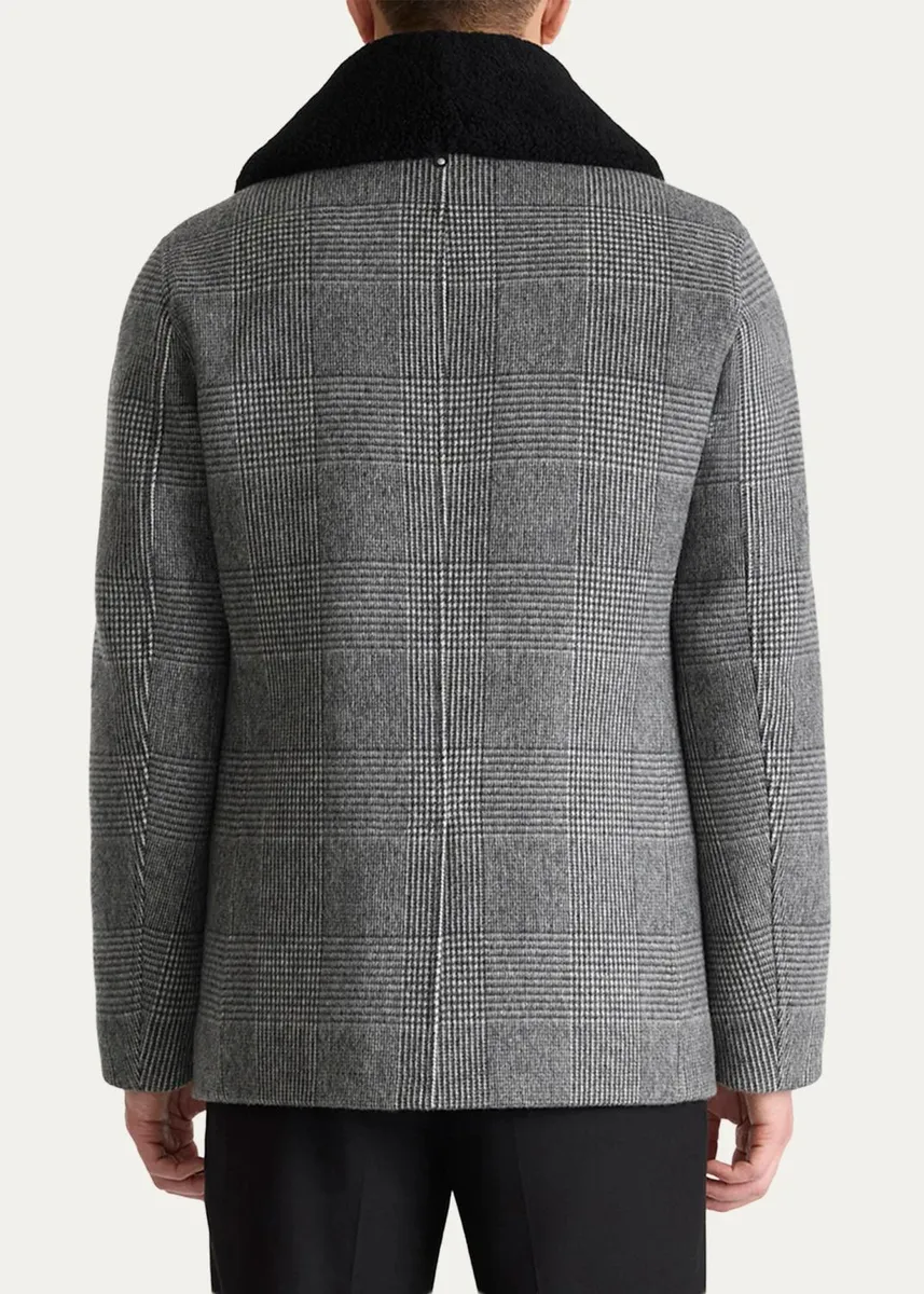 Mackage Men's Cole-PL Double-Breasted Wool Peacoat | Thumbnail 3