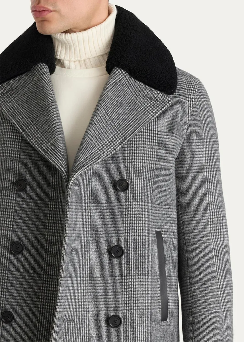 Mackage Men's Cole-PL Double-Breasted Wool Peacoat | Thumbnail 5